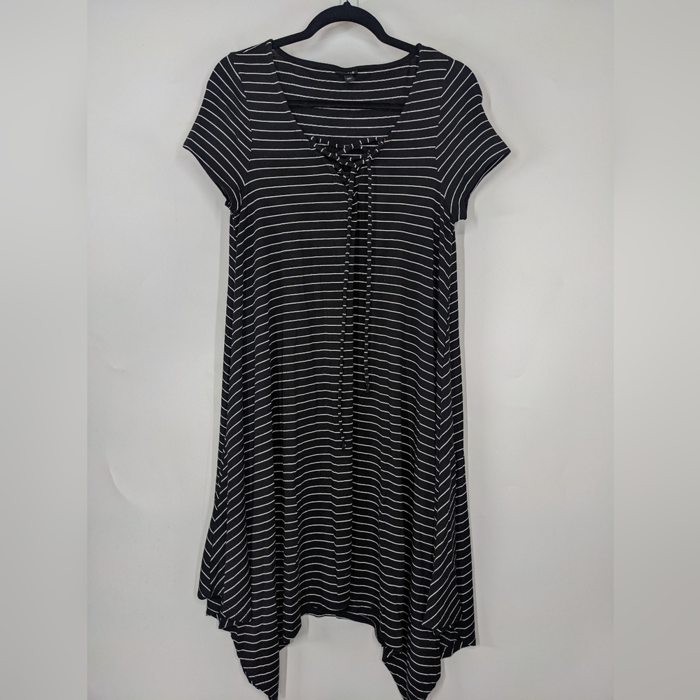 TORRID Short Sleeve Lace Up Asymmetrical Dress